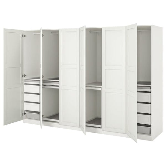 Ikea PAX / TYSSEDAL - Wardrobe combination, white/white,300x60x201 cm