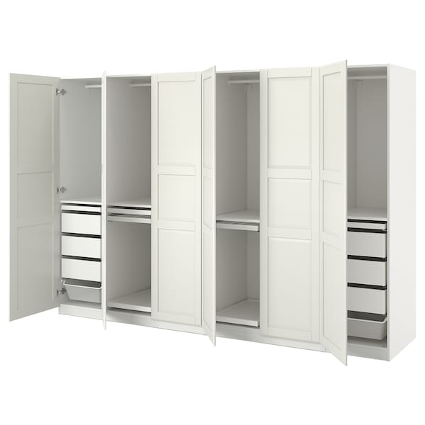 PAX / TYSSEDAL - Wardrobe combination, white/white,300x60x201 cm