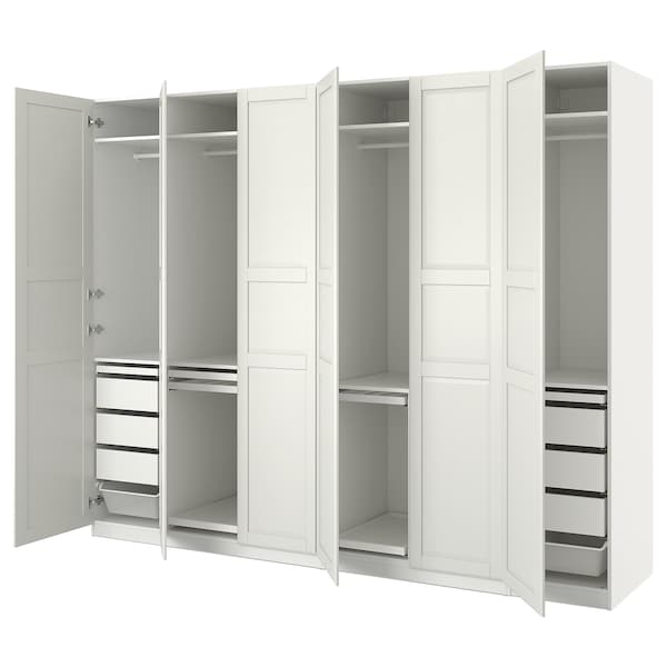 PAX / TYSSEDAL - Wardrobe combination, white/white,300x60x236 cm