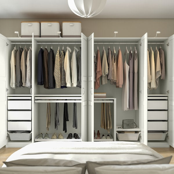 PAX / TYSSEDAL - Wardrobe combination, white/white,300x60x201 cm