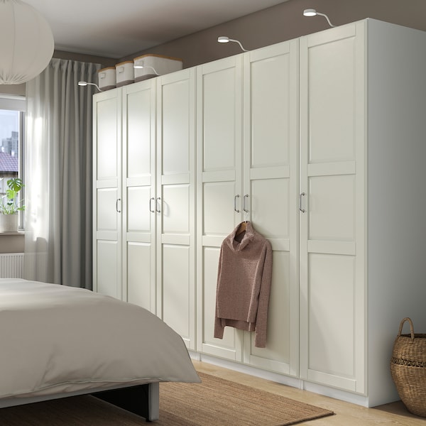 PAX / TYSSEDAL - Wardrobe combination, white/white,300x60x201 cm