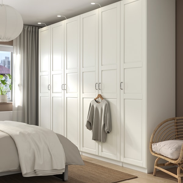 PAX / TYSSEDAL - Wardrobe combination, white/white,300x60x236 cm