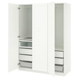 PAX / TYSSEDAL wardrobe combination, white/white, 150x60x201 cm