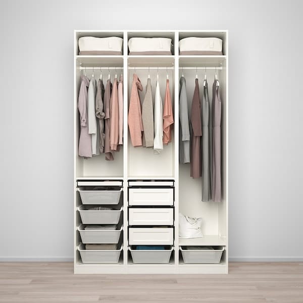 Ikea PAX / TYSSEDAL - Wardrobe combination, white/glass mirror,150x60x236 cm