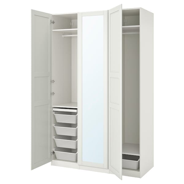 Ikea PAX / TYSSEDAL - Wardrobe combination, white/glass mirror,150x60x236 cm