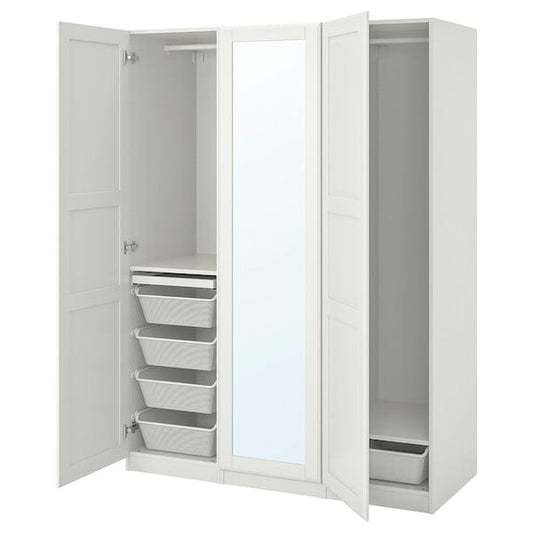 Ikea PAX / TYSSEDAL - Wardrobe combination, white/glass mirror,150x60x201 cm