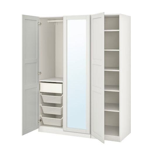 Ikea PAX / TYSSEDAL - Wardrobe combination, white/glass mirror,150x60x201 cm