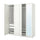 PAX / TYSSEDAL wardrobe combination, white/mirror glass, 200.0x236.4x60.0 cm