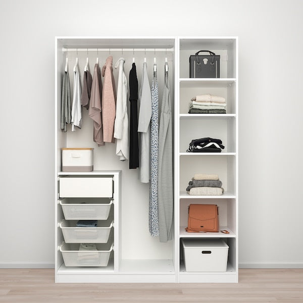 PAX / TYSSEDAL - Wardrobe combination, white/glass mirror,150x60x201 cm