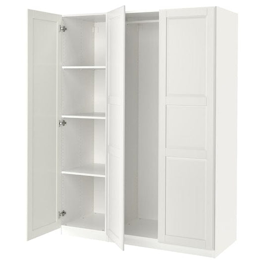 Ikea PAX / TYSSEDAL - Wardrobe combination, white/glass mirror,150x60x201 cm