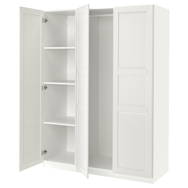 PAX / TYSSEDAL - Wardrobe combination, white/glass mirror,150x60x201 cm