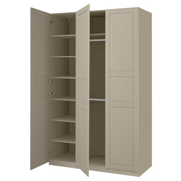 PAX / TYSSEDAL - PAX / TYSSEDAL Wardrobe combination, grey-beige/grey-beige, 150x58x236 cm