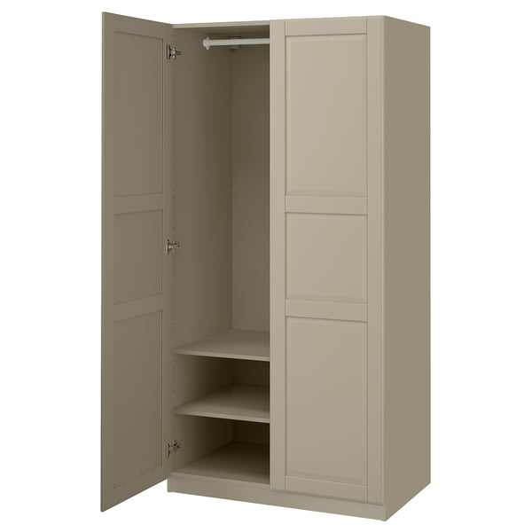 PAX / TYSSEDAL - PAX / TYSSEDAL Wardrobe combination, grey-beige/grey-beige, 100x60x201 cm