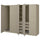 PAX / TYSSEDAL - PAX / TYSSEDAL Wardrobe combination, grey-beige/grey-beige, 250x58x201 cm
