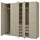 PAX / TYSSEDAL - PAX / TYSSEDAL Wardrobe combination, grey-beige/grey-beige, 250x58x236 cm
