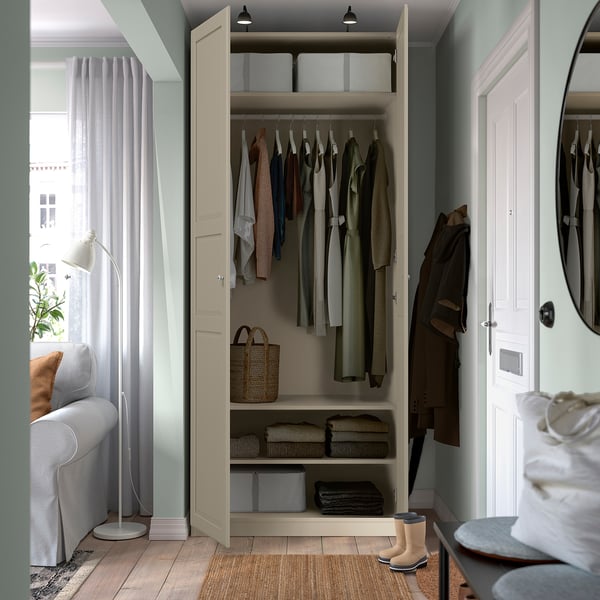 PAX / TYSSEDAL - PAX / TYSSEDAL Wardrobe combination, grey-beige/grey-beige, 100x60x236 cm