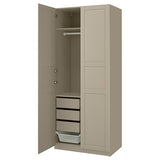 PAX / TYSSEDAL wardrobe combination, grey-beige/grey-beige, 100x60x236 cm