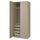 PAX / TYSSEDAL - PAX / TYSSEDAL Wardrobe combination, grey-beige/grey-beige, 100x60x236 cm