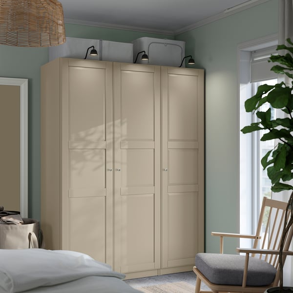 PAX / TYSSEDAL - PAX / TYSSEDAL Wardrobe combination, grey-beige/grey-beige, 150x60x201 cm