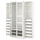 PAX / TYSSEDAL - Wardrobe, white/glass white,200x60x236 cm