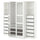 PAX / TYSSEDAL - Wardrobe, white/glass white,200x60x201 cm