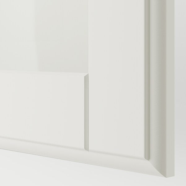 PAX / TYSSEDAL - Wardrobe, white/glass white,200x60x236 cm