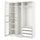 PAX / TYSSEDAL - Wardrobe, white/glass white,175x58x236 cm