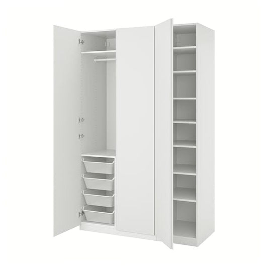 Ikea PAX / VIKANES - Wardrobe combination, white/white,150x60x236 cm