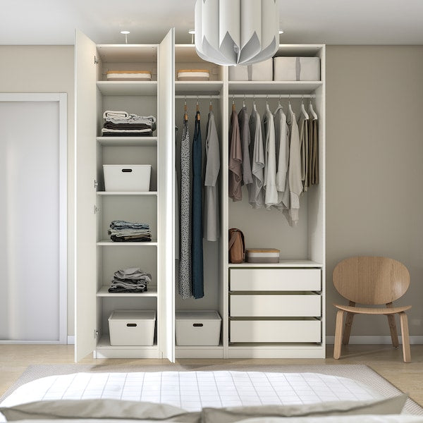 PAX / VIKANES - Wardrobe, white/white,175x60x236 cm