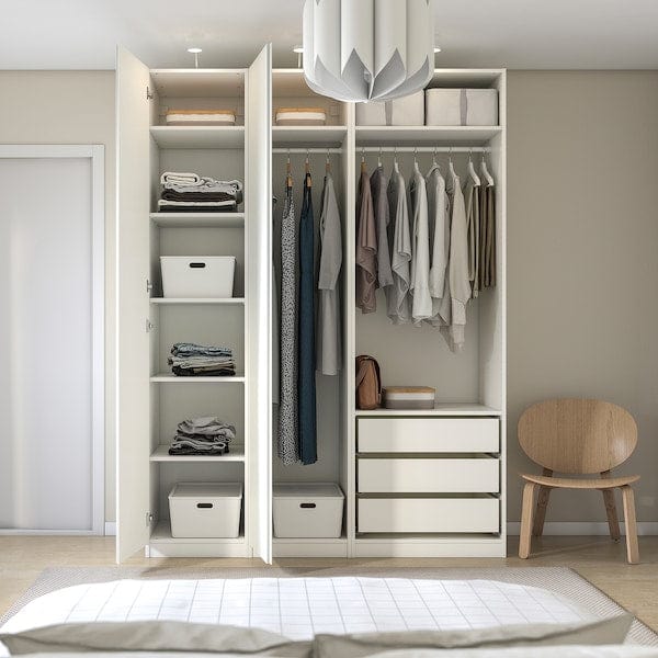 Ikea PAX / VIKANES - Wardrobe, white/white,175x60x236 cm