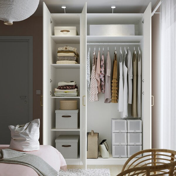 PAX / VINTERBRO - Wardrobe combination, white/white,150x60x236 cm