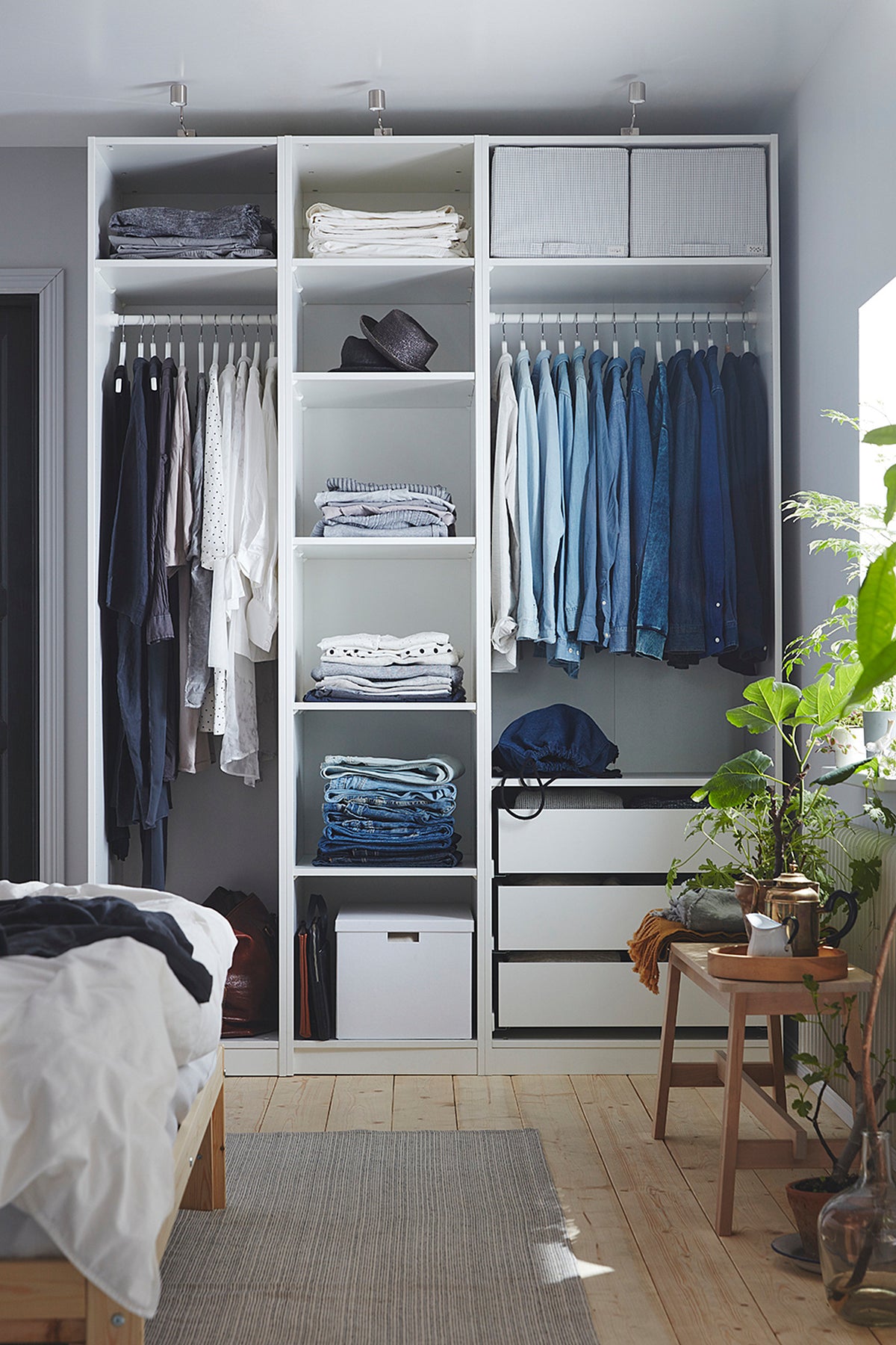 PAX Wardrobe Frame, White, 50×58×201 cm