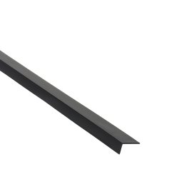 PVC "L" ANGLE PROFILE 20X10X1MM,6M MATT BLACK