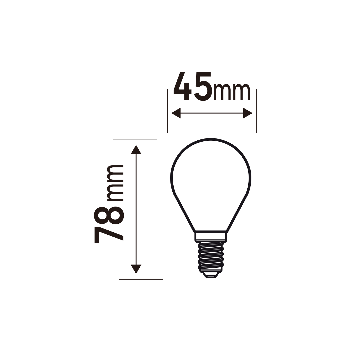 3 LED BULBS E14=60W FROSTED SPHERE WARM LIGHT