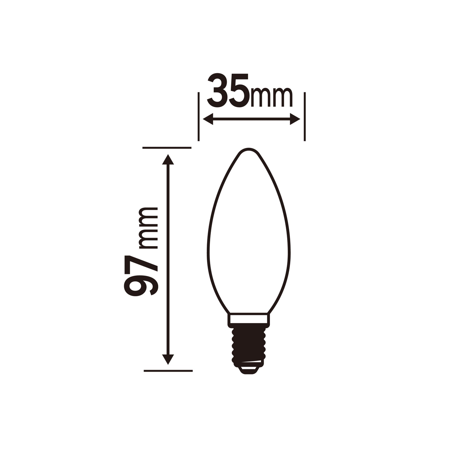 3 LED BULBS E14 =60W CANDLE FROSTED NATURAL LIGHT