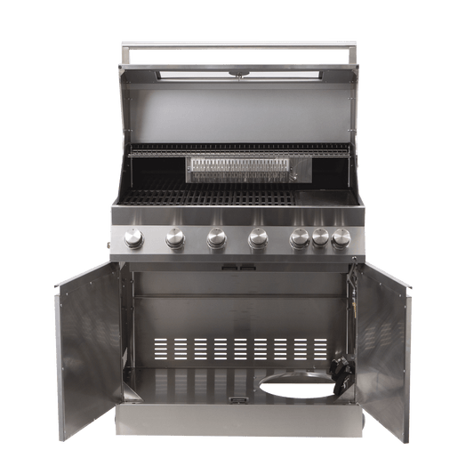 Bricocenter BARBECUE A GAS 6+1 FUOCHI PER CUCINA DA ESTERNO NATERIAL ILO