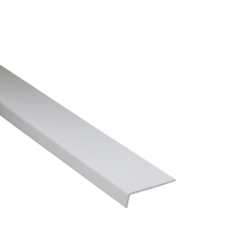 PVC 40X10X1.5MMMM "L" PROFILE ANGLE 2.6M OPAQUE WHITE