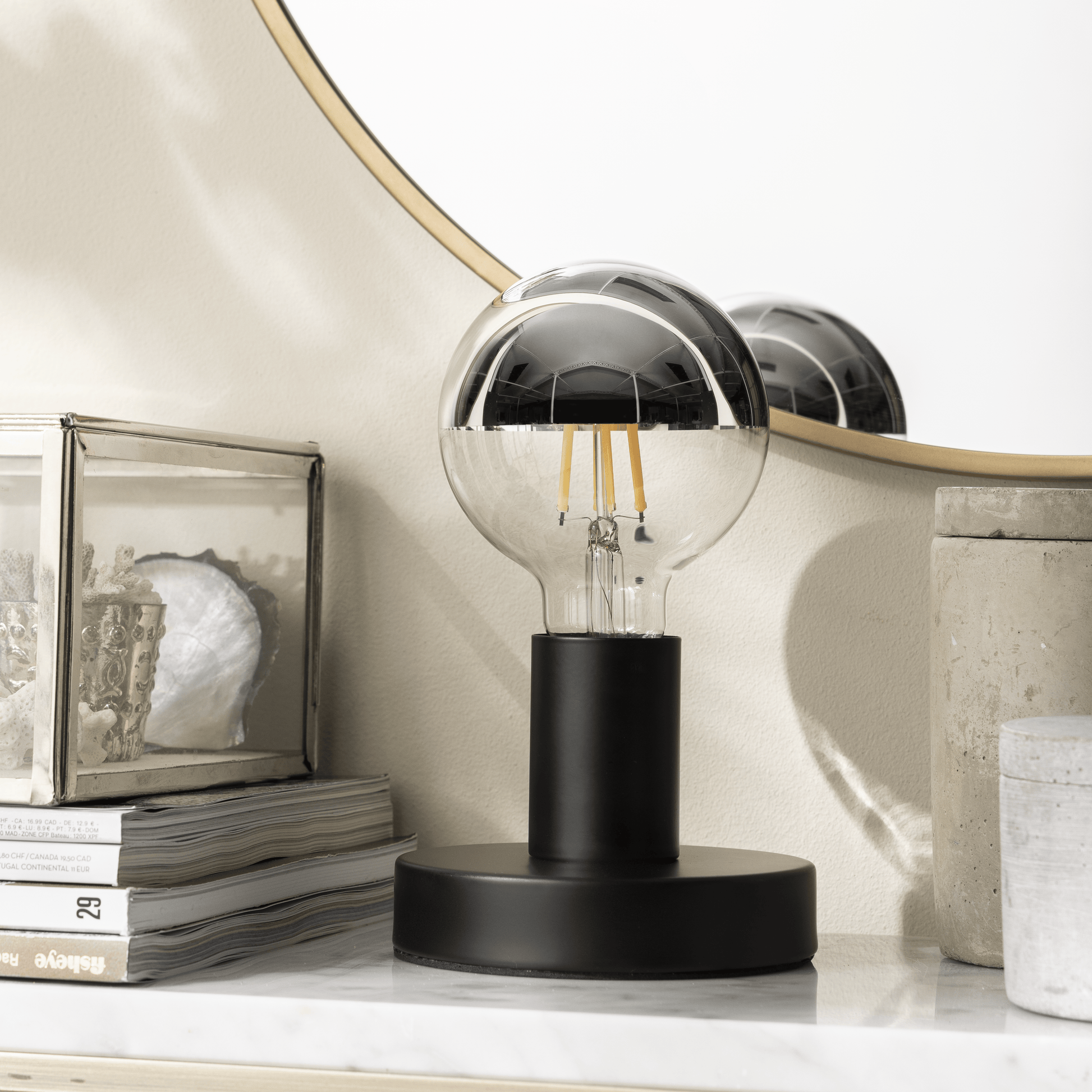 Bricocenter LED BULB E27=60W GLOBE SILVER WARM LIGHT