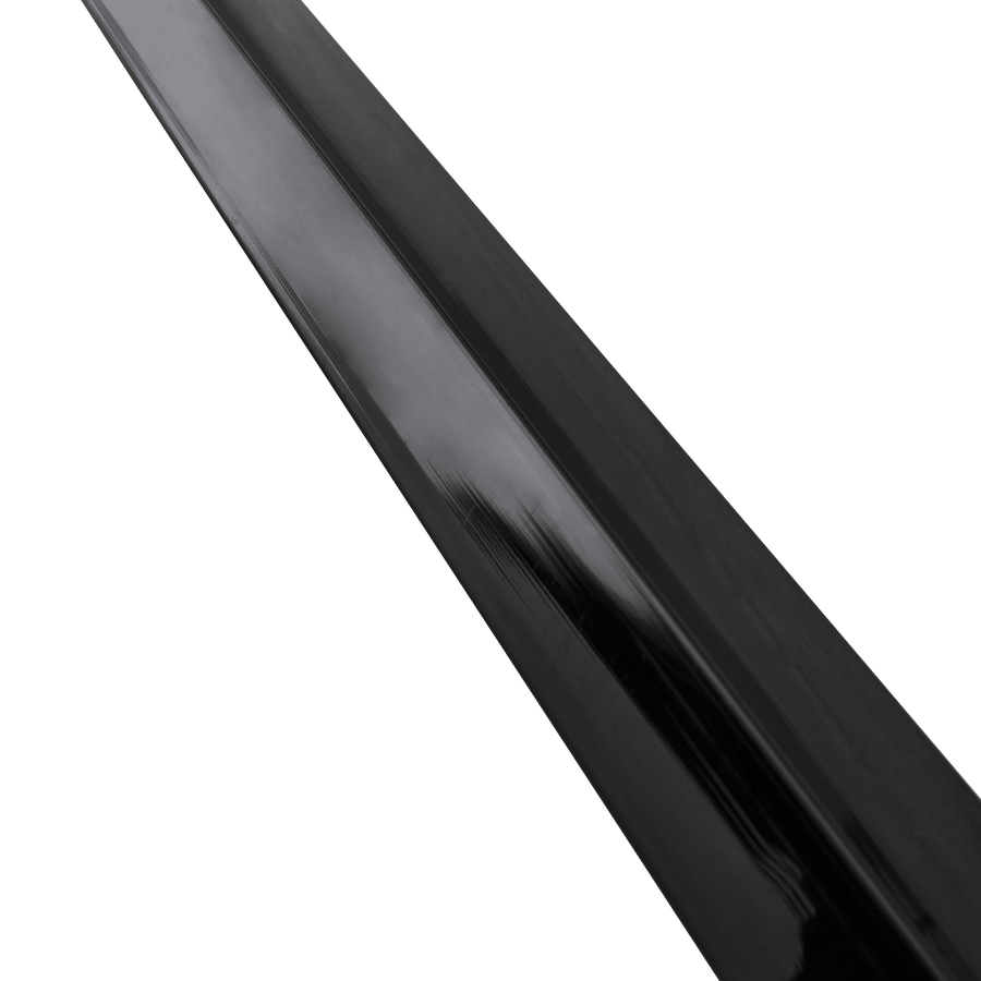 30x20x1mm L-shaped PVC corner profile, 2.6m, gloss black