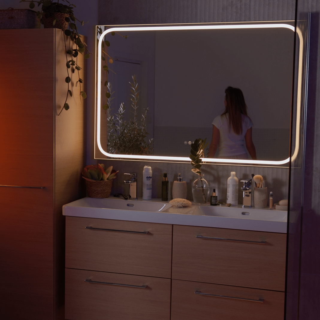 Bricocenter SPECCHIO BAGNO REMIX CROMO RETROLLUMINATO L 120 H 80 CM