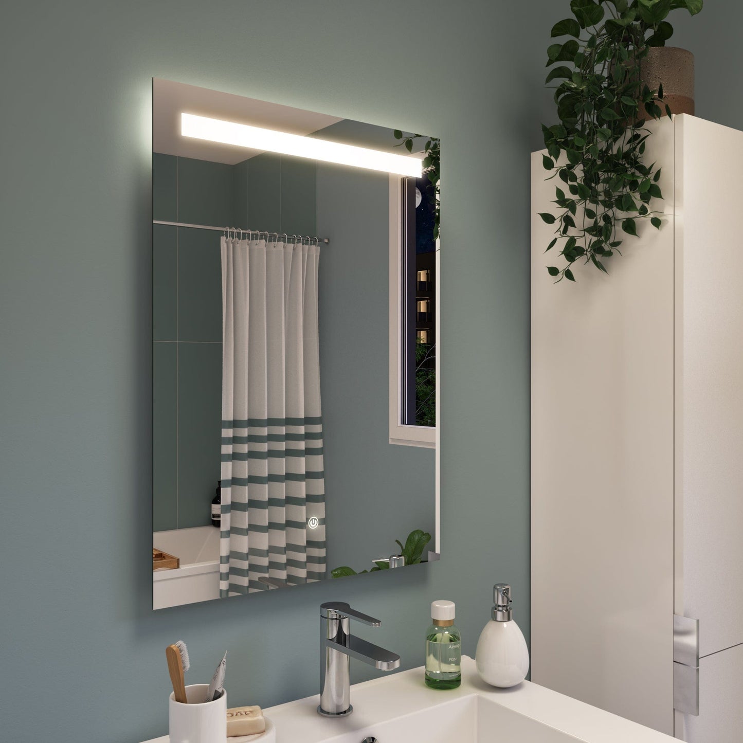 Bricocenter ESSENTIAL BACKLIT BATHROOM MIRROR W 80 H 70 CM