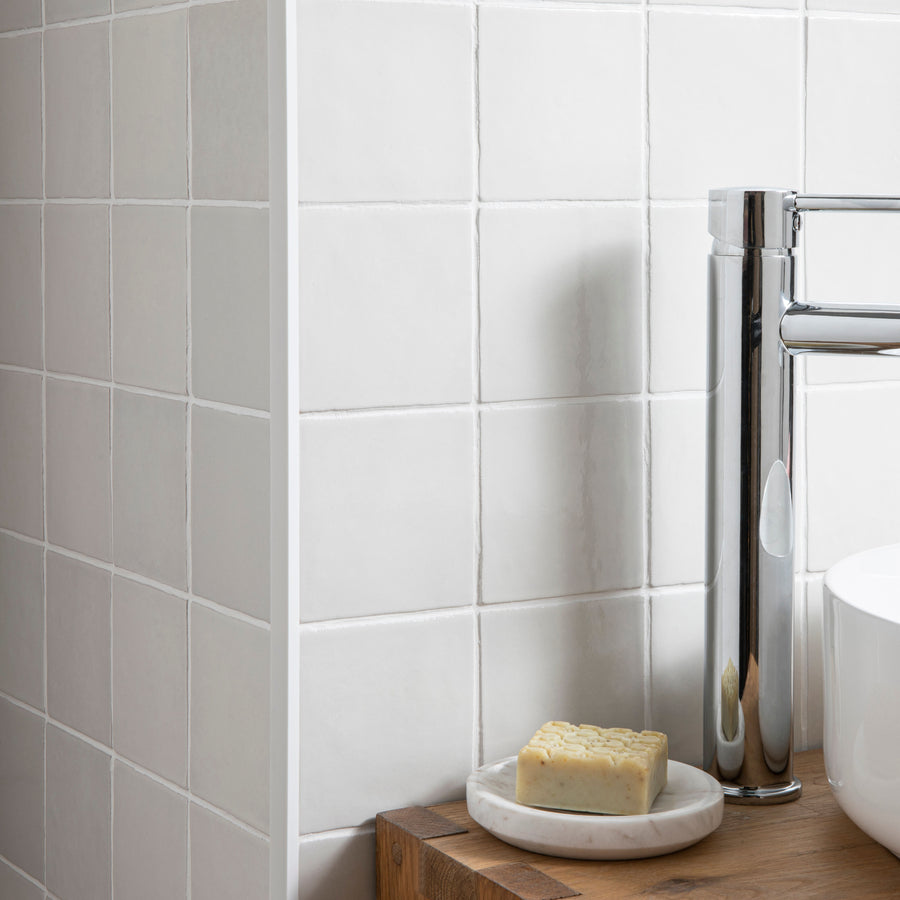 15x15x1mm matt white PVC corner profile, 1 metre, with adhesive backing