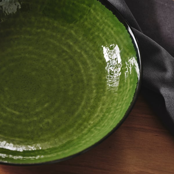 PELARKAKTUS deep plate, green, 23 cm