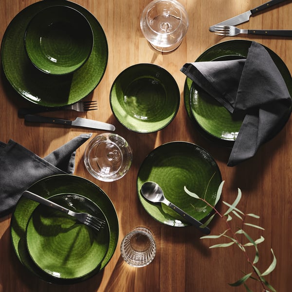 PELARKAKTUS side plate, green, 20 cm