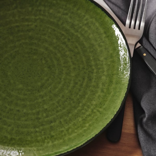 PELARKAKTUS plate, green, 26 cm