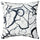 PELARKÖRSBÄR cushion cover, white/black, 50x50 cm