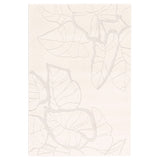 PELARKÖRSBÄR rug, low pile, light beige/leaf pattern, 133x195 cm