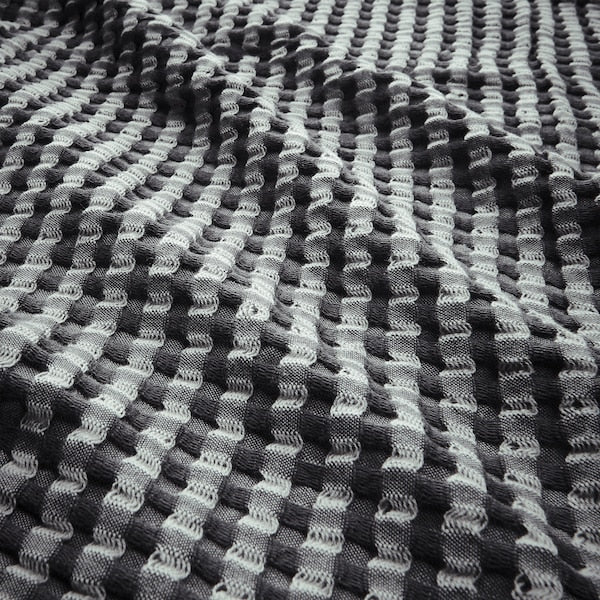 PELARTUJA bedspread, dark grey/light grey, 230x250 cm