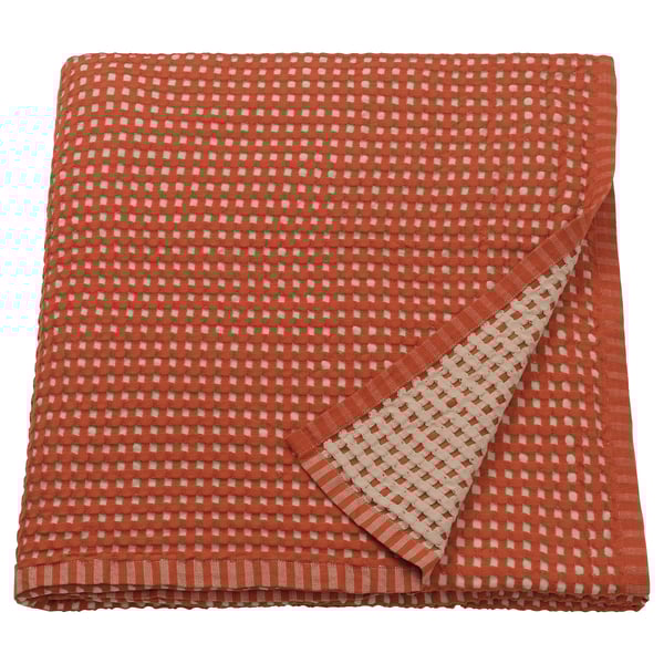 PELARTUJA - Bedspread, red-brown/beige, 150x250 cm