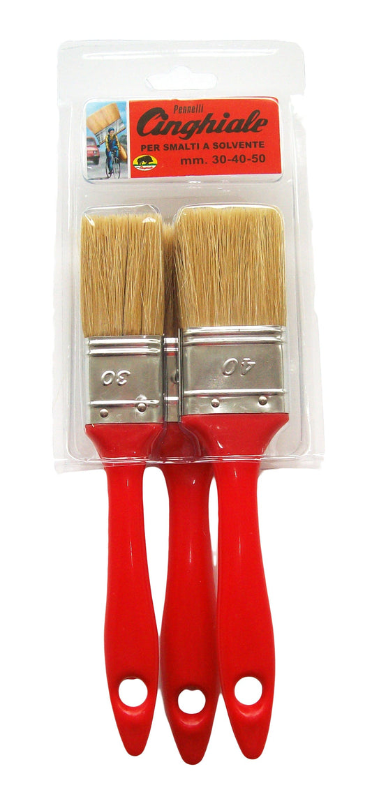 Bricocenter SET 3 SOLVENT BRUSHES 30-40-50 MM BOAR